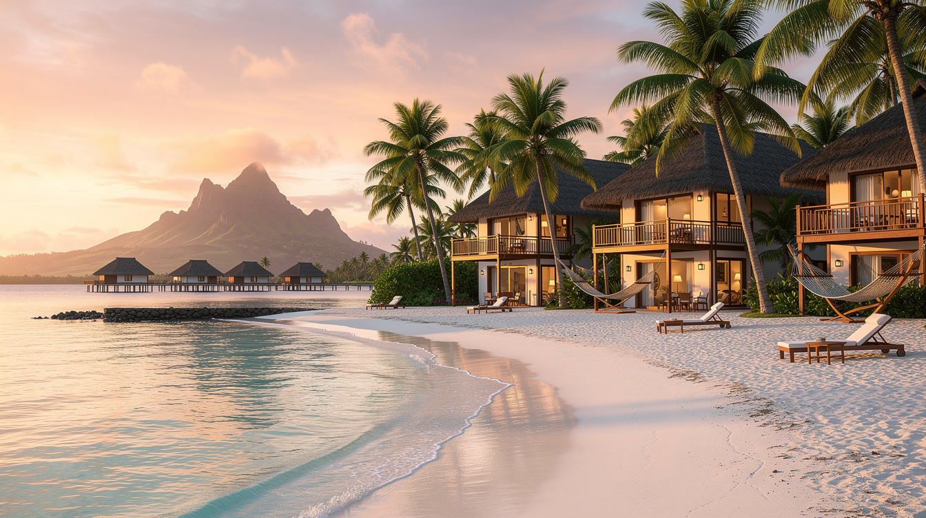 Évasion à la pension de la plage à Tahiti